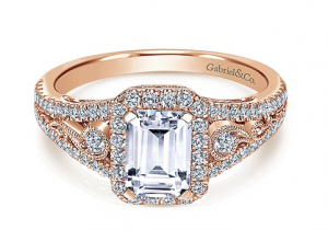 Antique Vintage Inspired Diamond Wedding Rings